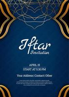 Detailed iftar invitation design template vector