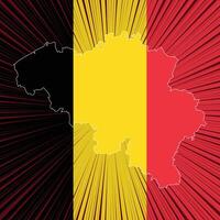 Belgium National Day Map Design vector