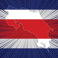 Costa Rica Independence Day Map Design vector