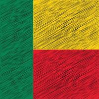 Benin Independence Day 1 August, Square Flag Design vector