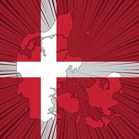 Denmark National Day Map Design vector