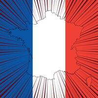 France National Day Map Design vector