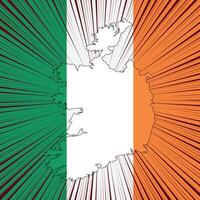 diseño del mapa del día nacional de irlanda vector