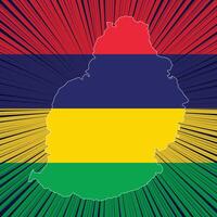 Mauritius Independence Day Map Design vector