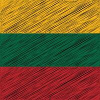 Lithuania Independence Day 16 February, Square Flag Design vector