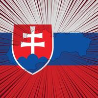 Slovakia Independence Day Map Design vector