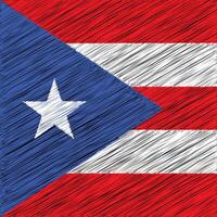 día de la independencia de puerto rico 4 de julio, diseño de bandera cuadrada vector