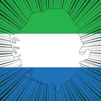 Sierra Leone Independence Day Map Design vector