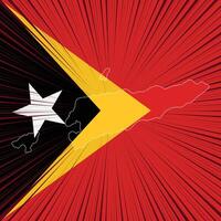 Timor-Leste Independence Day Map Design vector