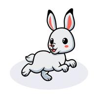 Cute little rabbit cartoon jumping vector