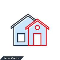 home icon logo vector illustration. house symbol template for graphic and web design collection