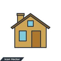 ilustración de vector de logotipo de icono de construcción de casa. plantilla de símbolo de inicio para la colección de diseño gráfico y web