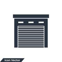 garage building icon logo vector illustration. garage symbol template for graphic and web design collection