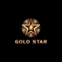 estrella logotipo vector oro color