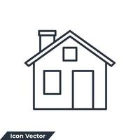 ilustración de vector de logotipo de icono de construcción de casa. plantilla de símbolo de inicio para la colección de diseño gráfico y web