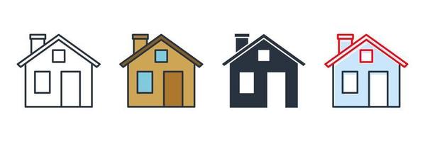 house building icon logo vector illustration. home symbol template for graphic and web design collection