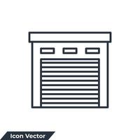 garage building icon logo vector illustration. garage symbol template for graphic and web design collection