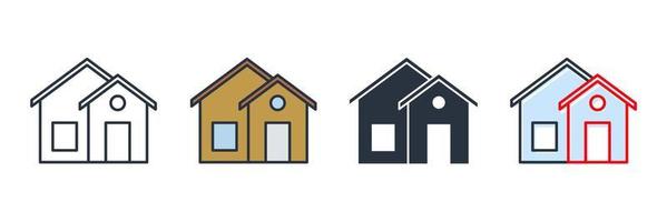 home icon logo vector illustration. house symbol template for graphic and web design collection