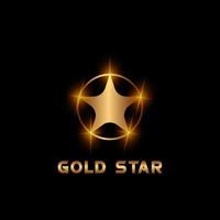 Star logotype vector gold color