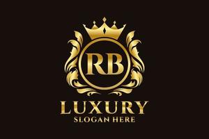 Initial RB Letter Royal Luxury Logo template in vector art for luxurious branding projects and other vector illustration.