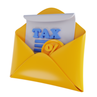 3D illustration tax email png