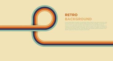 Abstract background design in simple retro style with stripes. vector