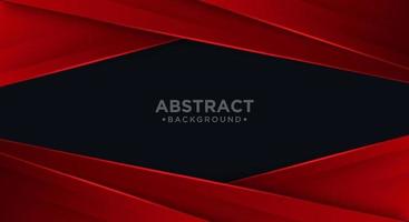Red and black glossy stripes. Abstract tech graphic banner design. vector