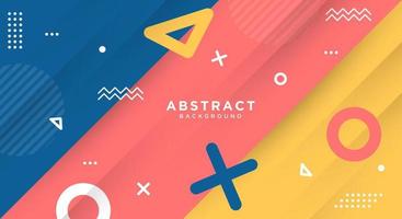 Abstract Colorful with Geometric Shape Combination Background Design. vector