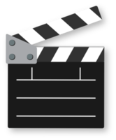 icône de cinéma film clapper noir png