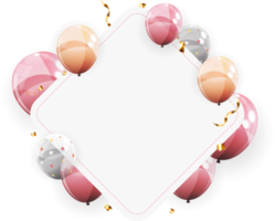 White Empty Gram with Balloons png