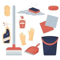 cleaning tools kit vector