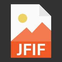 diseño plano moderno de icono de archivo jfif para web vector