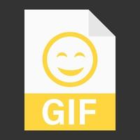 diseño plano moderno del icono de archivo gif para web vector