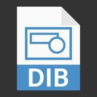 Modern flat design of DIB file icon for web vector