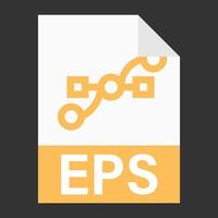 Modern flat design of EPS illustration file icon for web vector