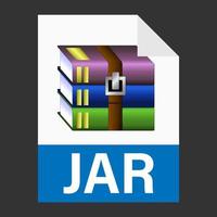 Modern flat design of JAR archive file icon for web vector