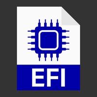 Modern flat design of EFI file icon for web vector