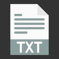 Modern flat design of TXT file icon for web vector