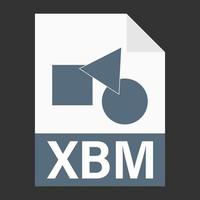 diseño plano moderno de icono de archivo xbm para web vector