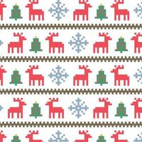 Pixel Christmas Pattern vector