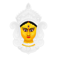 glückliche durga puja illustrationen. Durga-Gesicht. fröhliches Navratri png