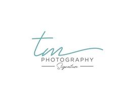 Letter TM Signature Logo Template Vector