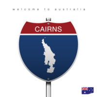 l'étiquette de la ville et la carte de l'australie dans le style des signes américains. png