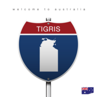 The City label and map of AUSTRALIA In American Signs Style. png