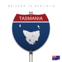 l'étiquette de la ville et la carte de l'australie dans le style des signes américains. png