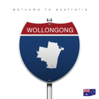 The City label and map of AUSTRALIA In American Signs Style. png