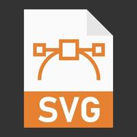 Modern flat design of SVG file icon for web vector