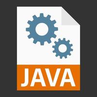 Modern flat design of JAVA file icon for web vector