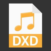 Modern flat design of DXD file icon for web vector