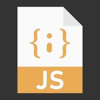 diseño plano moderno de icono de archivo js para web vector